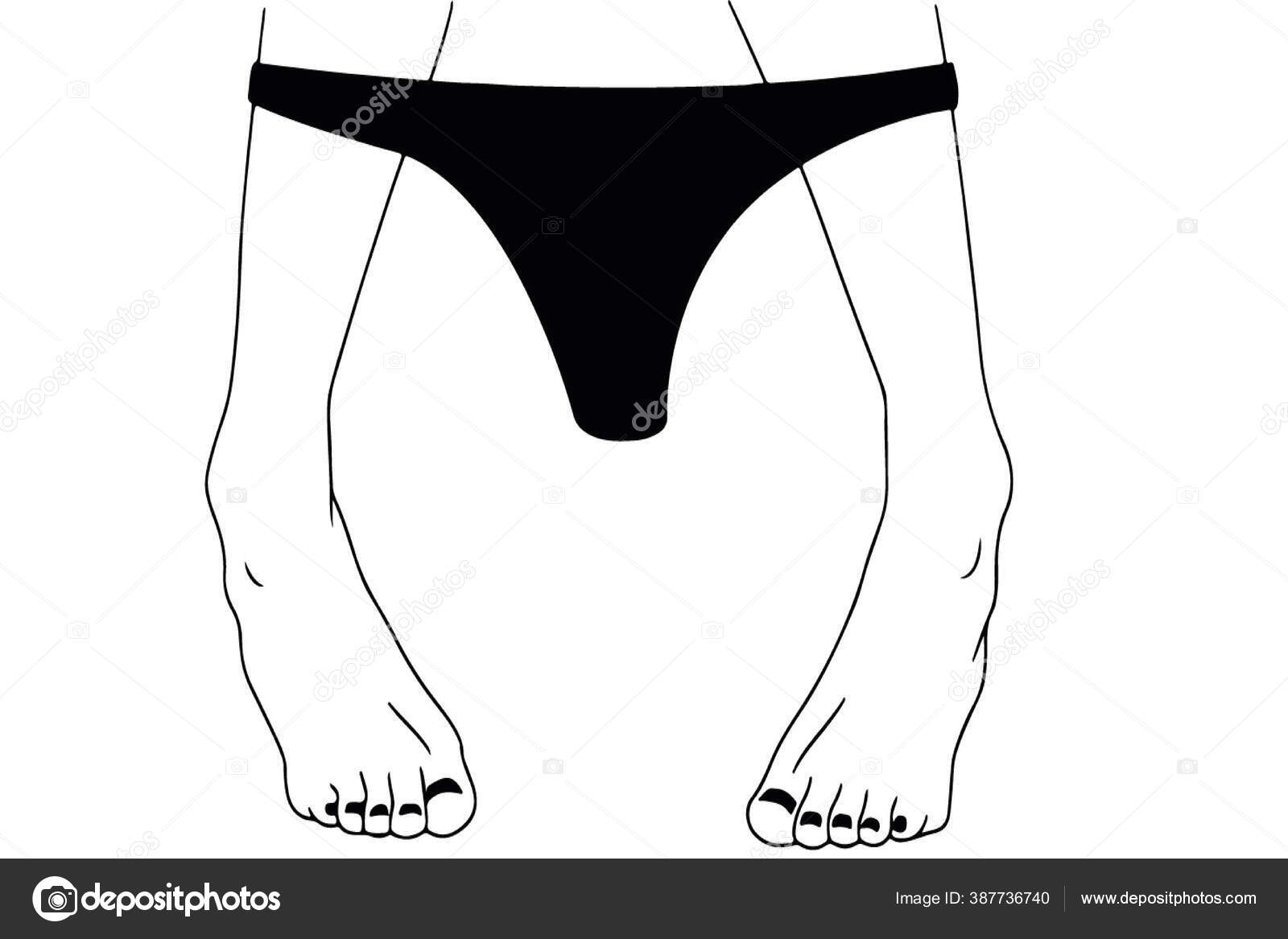 Woman Taking Panties Isolated White Stock Vector by ©Bezgrani4nost 387736740