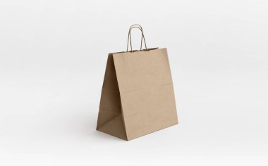 Kahverengi kraft kese kağıdı paket.