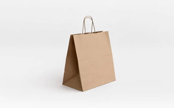 Brown Kraft Paper Bag Take Away — Stock Photo, Image