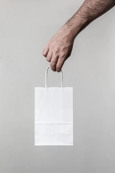 Mercato Eco Bolsa Papel Blanco — Foto de Stock