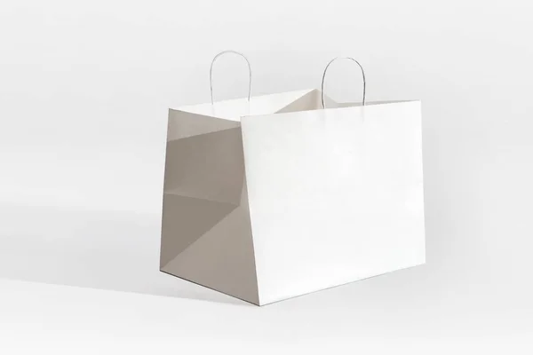 Mercato Eco Bolsa Papel Blanco — Foto de Stock