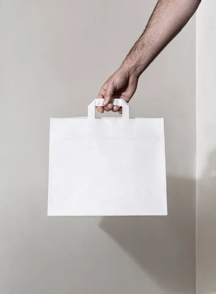 Mercato Eco Paper Bag White — Stock Photo, Image