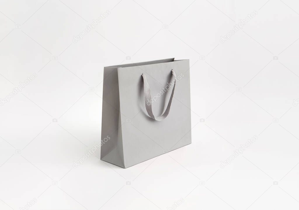 Grey luxury paper bag shopper