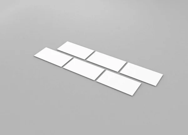 White Busienss Cards Row Next Each Other — Stock Photo, Image