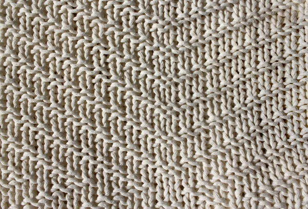 Fondo Blanco Textural Textura Tejido Lana Punto — Foto de Stock