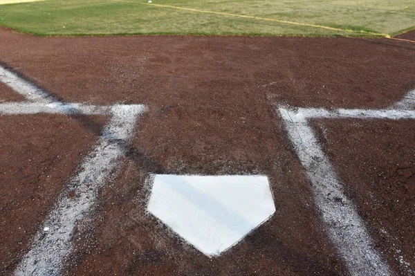 View Home Plate Catcher Perspective Baseball Field — Stock Photo, Image