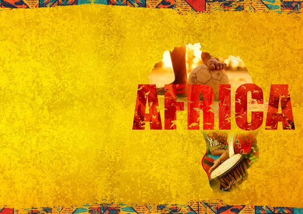Afrika konsepti afrikalı kupa futbol arka planı