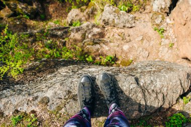 Doğa koruma alanındaki bakış açısı Stolby krasnoyarsk