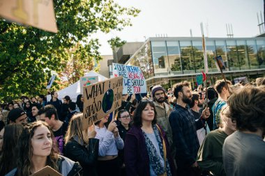 Kanada, Vancouver - 27 Eylül 2019 Ralli 'de grev