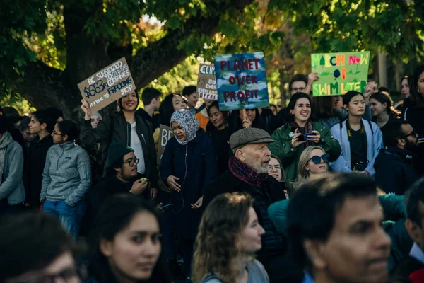 Canadá, Vancouver - 27 de septiembre de 2019 Personas en huelga en rallie — Foto de Stock