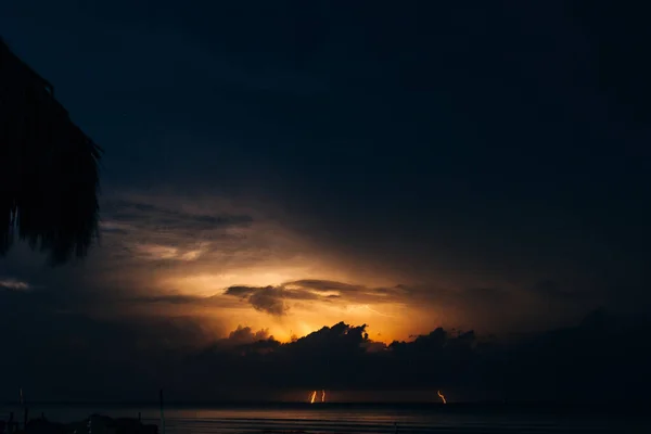 Blitz Der Karibikküste Mexiko Insel Holbox — Stockfoto