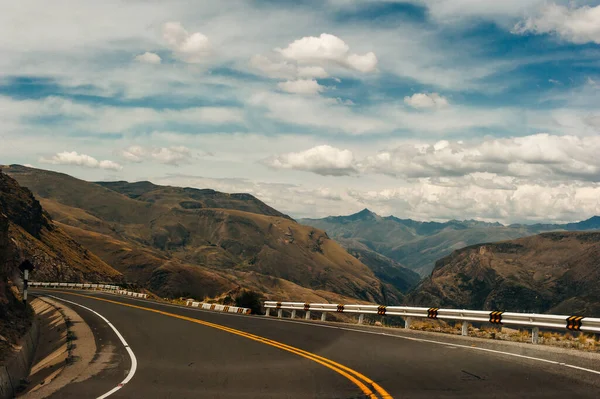 Paesaggio Andino Peruviano Strada Serpentina Huaraz Perù — Foto Stock