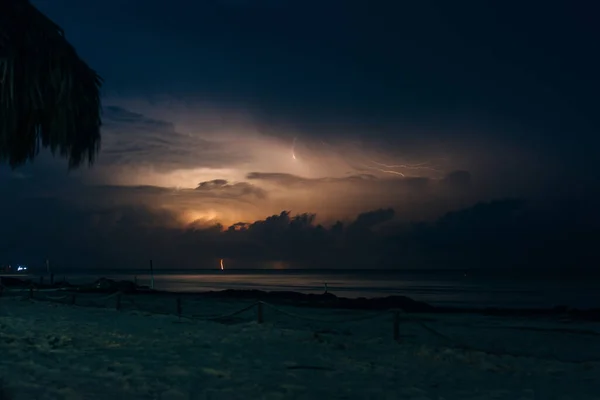 Blitz Der Karibikküste Mexiko Insel Holbox — Stockfoto