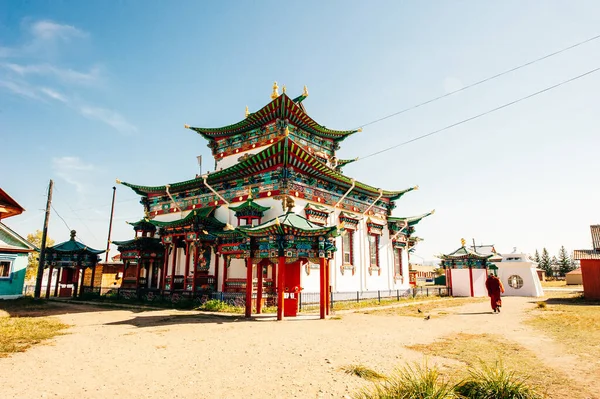Ivolginsky Budist tapınağı Buryatia, Rusya - Haziran, 2019.