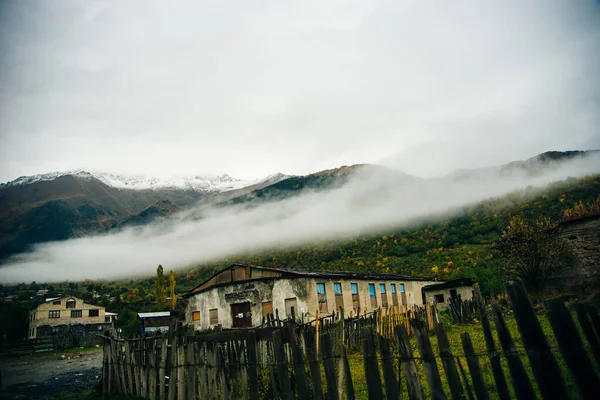 Schöne Aussicht Auf Mestia Hauptstadt Der Region Svaneti Georgien — Stockfoto