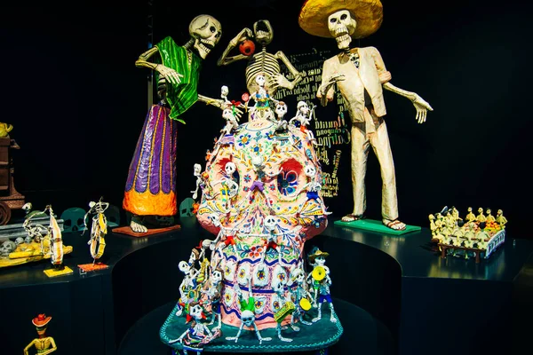 Mexico City December 2019 Skeletons Popular Art Museum — Stock Photo, Image