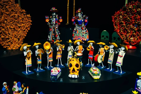 Mexico City December 2019 Skeletons Popular Art Museum — Stock Photo, Image