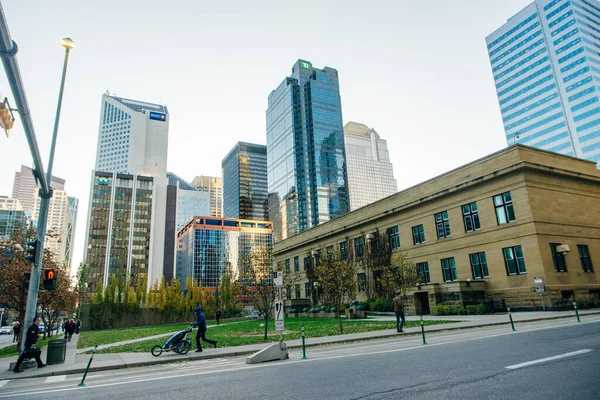 Wolkenkratzer Überragen Calgary Alberta Kanada Dezember 2019 — Stockfoto