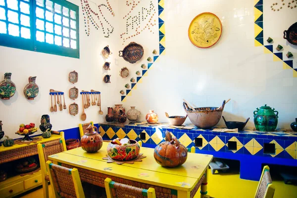 Coyoacan Mexico Oct 2019 Кухня Голубом Доме — стоковое фото