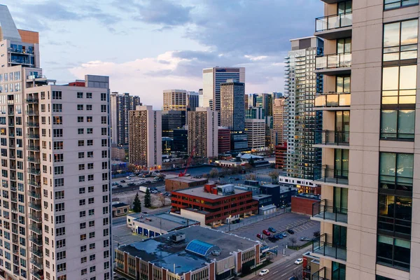 Wolkenkratzer Überragen Calgary Alberta Kanada Dezember 2019 — Stockfoto