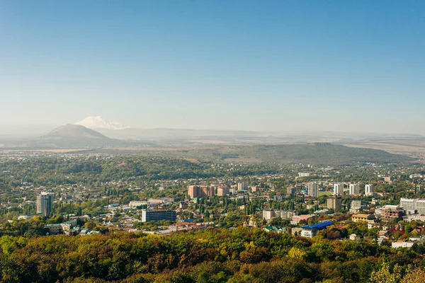 Vista Cidade Pyatigorsk Topo Monte Mashuk — Fotografia de Stock