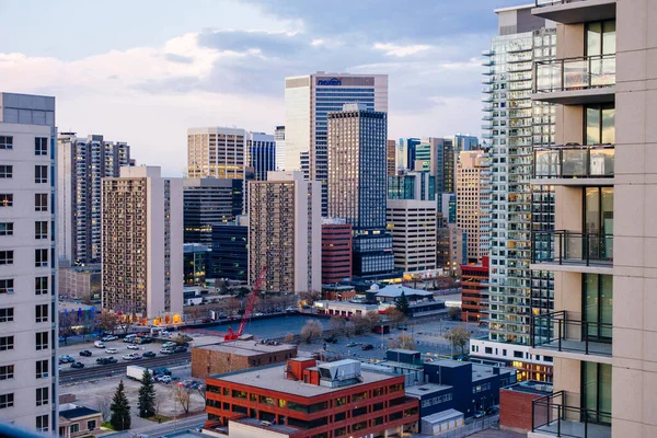 Wolkenkratzer Überragen Calgary Alberta Kanada Dezember 2019 — Stockfoto