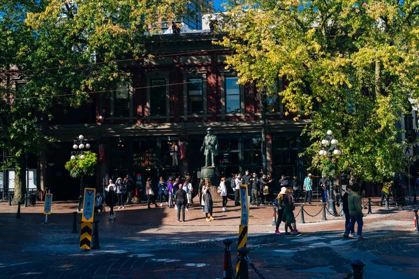 Vancouver Canada Sep 22019 Statue Gassy Jack Jack Deiton Man — стокове фото