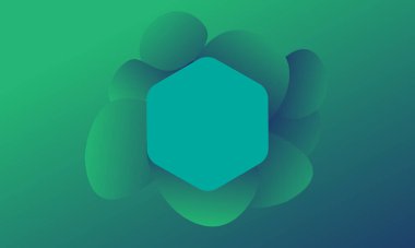 çokgen ve baloncuk soyut arkaplan şablonu