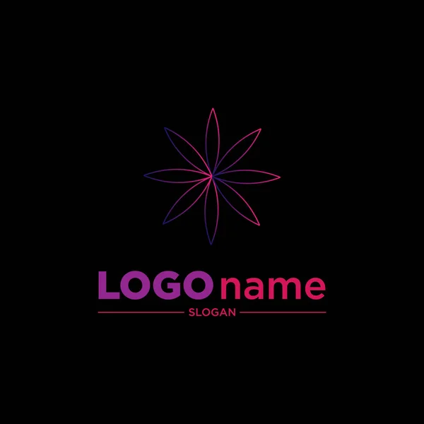 Plantilla Diseño Logotipo Con Icono Arte Hoja Cannabis — Vector de stock