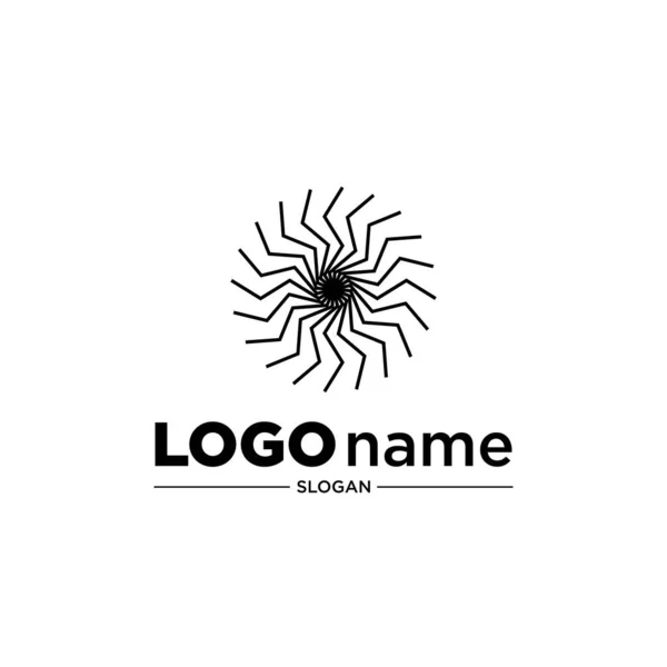 Plantillas Diseño Logotipo Con Icono Arte Línea Circular — Vector de stock