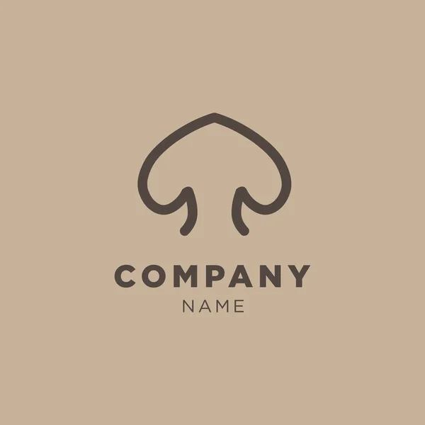 Logo Design Template Line Art Tree Icon — Stock Vector