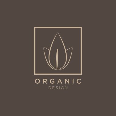 Güzellik logosu tasarım şablonları, zambak çizgisi resim simgesiyle