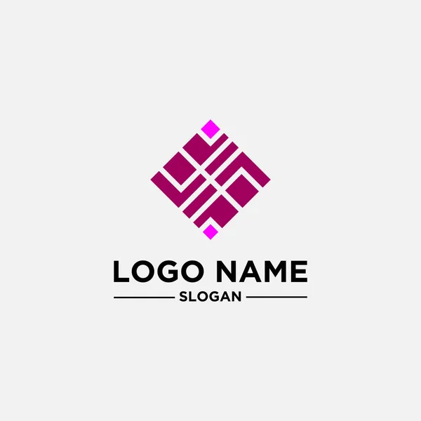 Plantillas Diseño Logotipos Empresariales Con Iconos Rombo Abstractos — Vector de stock