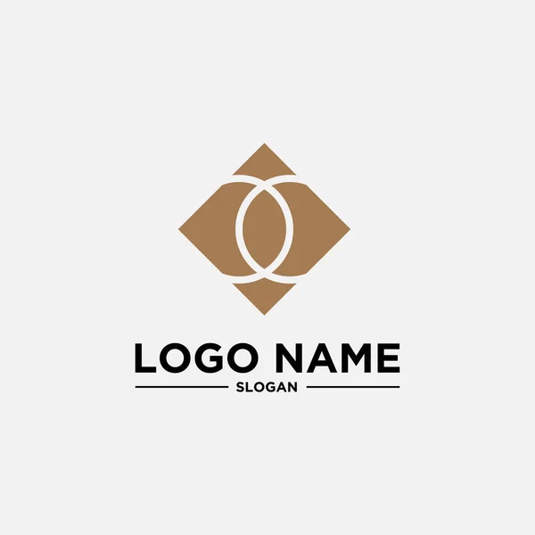 Plantillas Diseño Logotipos Empresariales Con Iconos Rombo Abstractos — Vector de stock
