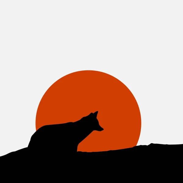 Animal Wildlife Design Templates Moonlight Silhouette Designs — Stock Vector