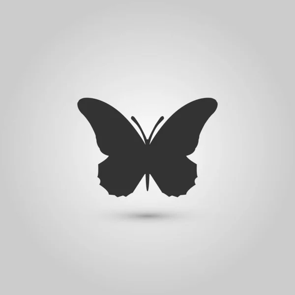 Дизайн Логотипа Бабочки Черного Силуэта — стоковый вектор