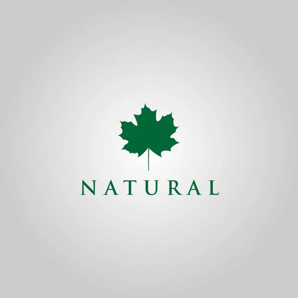 Natur Logo Design Vorlage Mit Herbstblatt Symbol — Stockvektor