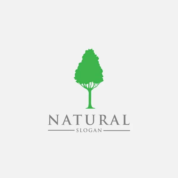 Logo Design Vorlage Mit Einem Grünen Baum Symbol — Stockvektor