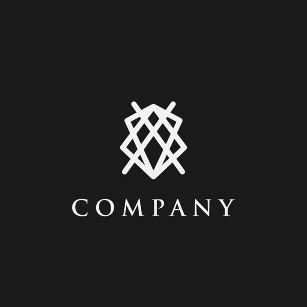 Λογότυπο Σχεδιαστικού Προτύπου Ασπρόμαυρο Αφηρημένο Εικονίδιο — Διανυσματικό Αρχείο