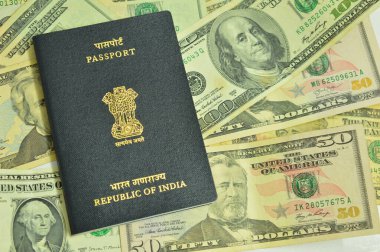 Amerikan para birimi faturalarında Hindistan pasaportu