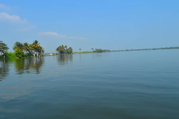 Prachtig Beeld Van Schilderachtige Schoonheid Van Aleppey Met Backwaters Gigantische — Stockfoto