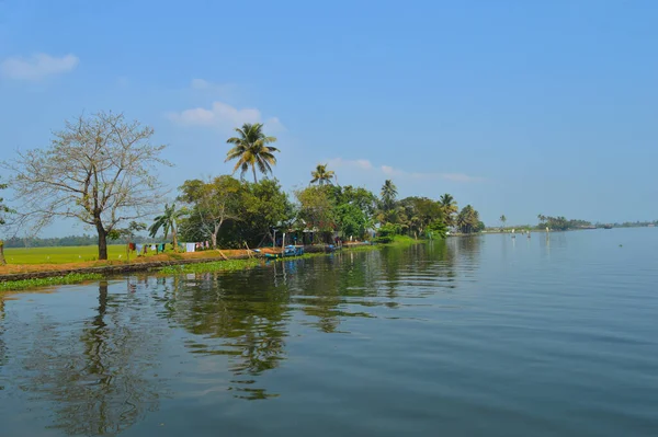 Prachtig Beeld Van Schilderachtige Schoonheid Van Aleppey Met Backwaters Gigantische — Stockfoto