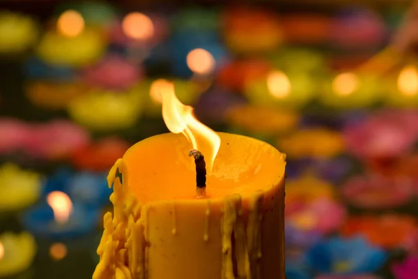 Svíčky Krásnými Plameny — Stock fotografie