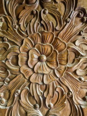 Koyu kahverengi ahşap oyma arka plan