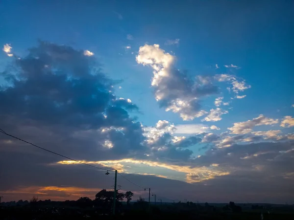 Schöne Aussicht Auf Himmel Und Wolken Morgen Sonnenaufgang — Stockfoto