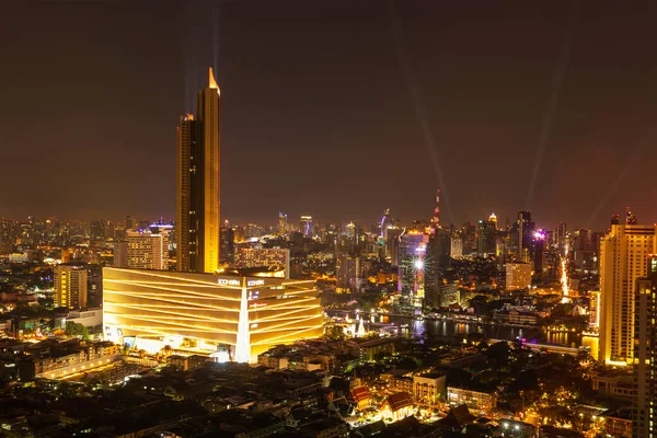 Icon Siam Kaufhaus Chao Phraya River Seite Goldenes Licht Bangkoker — Stockfoto