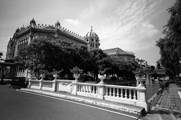 Vista Ciudad Tonos Blanco Negro — Foto de Stock