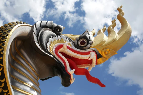 Naga Kuil Wat Sri Thammaram Initailly Bernama Wat Tha Chi — Stok Foto