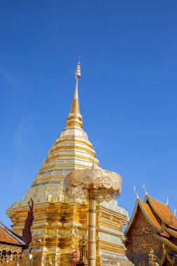 Wat Phra Doi Suthep, Tayland 'ın Chiang Mai eyaletinde yer alan bir Budist tapınağıdır. Asya seyahati.