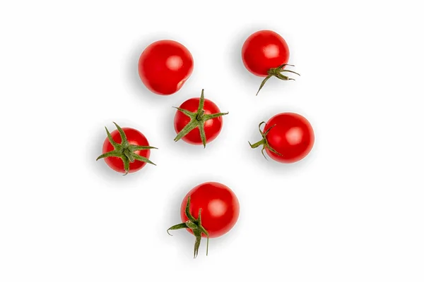 Großaufnahme Von Frischen Tomaten Auf Weißem Hintergrund Tomate Auf Dem — Stockfoto